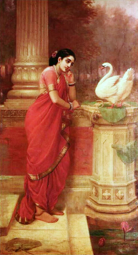 Ravi_Varma-Princess_Damayanthi_talking_with_Royal_Swan_about_Nala.jpg